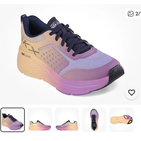 Skechers Women's Max Cushioning Pro Elite- Purple, Pink and Orange Sz 7 EUC - Picture 1 of 8